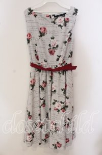 an another angelus / ローズ総柄ジャンパースカート F グレー O-25-09-23-116-CA-OP-OW-ZT362