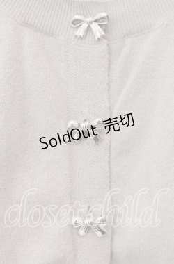 画像2: Cherirulu Chocola / リボンボタンカーディガン L シルバー O-25-09-23-123-LO-TO-OW-OS