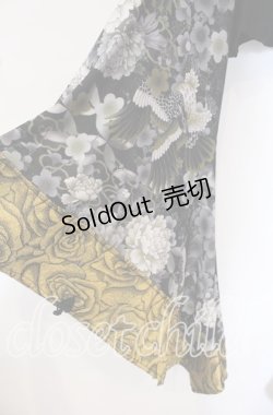 画像3: Qutie Frash / チャイナ着物ショートカーデ  ブラック×イエロー O-25-09-23-124-QU-TO-OW-OS