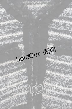 画像2: INGEBORG / スパンコールボーダーニットカーディガン 9 クロ×シロ O-25-09-23-013-LO-TO-IG-OS