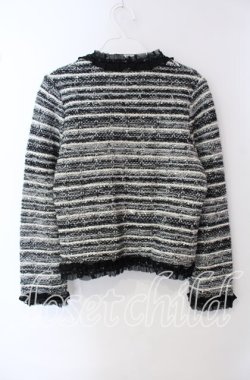 画像3: INGEBORG / スパンコールボーダーニットカーディガン 9 クロ×シロ O-25-09-23-013-LO-TO-IG-OS