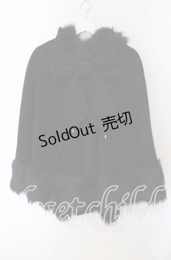 画像1: metamorphose / くまみみマント  クロ O-25-09-23-014-ME-CO-OW-OS