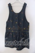 Franche Lippee / 刺繍デニムサロペット  インディゴ O-25-09-23-017-LO-OP-OW-ZT0930W