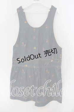 画像1: 【SALE】Franche Lippee / 刺繍デニムサロペット  インディゴ O-25-09-23-017-LO-OP-OW-ZT361