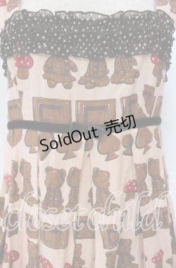 画像2: Emily Temple cute / ベアチョコレートノースリーブワンピース  ピンク O-25-09-23-002-ET-OP-IG-OS