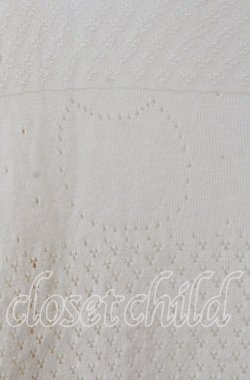画像2: Franche Lippee / ねこシルエット透かし編みカーディガン  アイボリー O-25-09-23-019-LO-TO-OW-OS