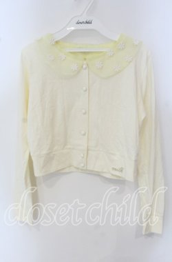 画像1: MILK / PETITデイジーカーディガン F アイボリー×イエロー O-25-09-23-020-ML-TO-OW-OS