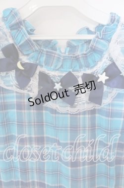 画像2: Nile Perch / ハートポケットチェックワンピース  ブルー O-25-09-23-021-LO-OP-OW-OS