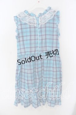 画像3: Nile Perch / ハートポケットチェックワンピース  ブルー O-25-09-23-021-LO-OP-OW-OS