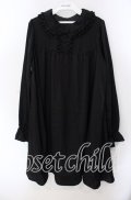 Ank Rouge / マットサテンAラインワンピース M クロ O-25-09-23-022-CA-OP-OW-OS