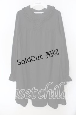 画像1: Ank Rouge / マットサテンAラインワンピース M クロ O-25-09-23-022-CA-OP-OW-OS