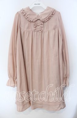 画像1: Ank Rouge / マットサテンAラインワンピース M ピンク O-25-09-23-023-CA-OP-OW-OS