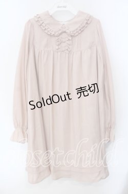 画像1: Ank Rouge / マットサテンAラインワンピース M ピンク O-25-09-23-023-CA-OP-OW-OS