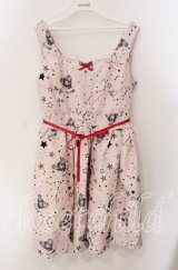 Ank Rouge / スペイシーベアプリントジャンパースカート M ピンク O-25-09-23-024-CA-OP-OW-ZT382