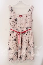 画像1: 【SALE】Ank Rouge / スペイシーベアプリントジャンパースカート M ピンク O-25-09-23-024-CA-OP-OW-ZT382 (1)