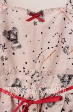 画像2: 【SALE】Ank Rouge / スペイシーベアプリントジャンパースカート M ピンク O-25-09-23-024-CA-OP-OW-ZT382 (2)