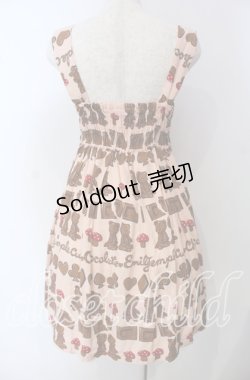 画像4: Emily Temple cute / ベアチョコレートノースリーブワンピース  ピンク O-25-09-23-002-ET-OP-IG-OS