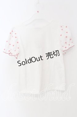 画像3: MILK / BebeハートパフTee  オフ×レッド O-25-09-23-026-ML-TO-OW-OS