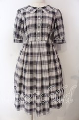 Emily Temple cute / Sailor Tartanワンピース  ネイビー×シロ O-25-09-23-003-ET-OP-IG-ZT217