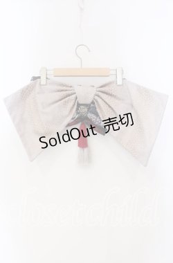 画像3: Qutie Frash / 2016年パティキュラ飾り帯  ホワイト/モノクロ龍虎和柄 O-25-09-23-030-QU-ZA-IG-OS