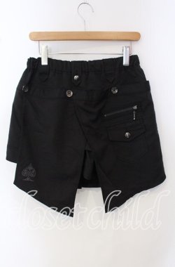 画像2: ALGONQUINS / //プリーツラップショートパンツ  ブラック O-25-09-23-031-AL-PA-IG-OS