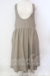 PINK HOUSE / リサイクルウーリッシュツイルジャンパースカート  ベージュ O-25-09-25-001-LO-OP-IG-ZI