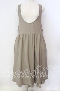 PINK HOUSE / リサイクルウーリッシュツイルジャンパースカート  ベージュ O-25-09-25-001-LO-OP-IG-ZI