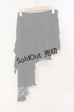 画像1: STIGMATA / ガーゼアシメスカート XS ブラック O-25-09-25-003-GO-SK-IG-OS