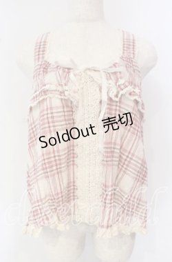 画像1: LIZ LISA / レース配色ビスチェ  ピンク×アイボリー O-25-09-25-036-LO-TO-OW-OS