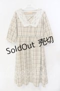 Fi.n.t / レース衿チェックワンピース F ベージュ O-25-09-25-037-CA-OP-OW-OS