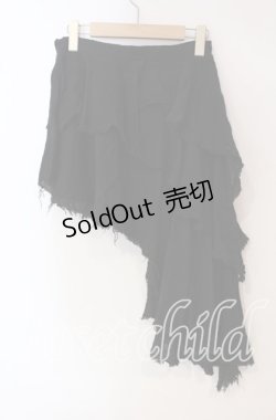 画像2: STIGMATA / ガーゼアシメスカート XS ブラック O-25-09-25-003-GO-SK-IG-OS