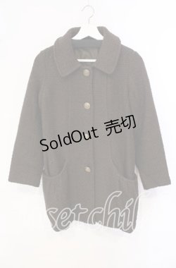 画像1: axes femme / アンティークボタンツイードコート M ブラウン O-25-09-25-045-AX-CO-OW-OS