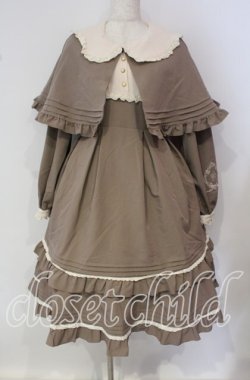 画像1: Amavel / Flavor Macaroonケープミドルワンピース F ミルクココア（ブラウン） O-25-09-25-047-CA-OP-OW-OS