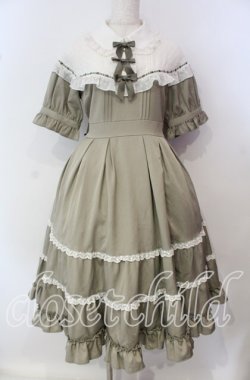 画像1: Amavel / Classical Maiden ティアードワンピース F カーキグリーン O-25-09-25-049-CA-OP-OW-OS