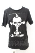 SEXY DYNAMITE LONDON / クロススカルTシャツ S ブラック O-25-09-25-1034-PU-TS-YM-OS