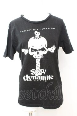 画像1: SEXY DYNAMITE LONDON / クロススカルTシャツ S ブラック O-25-09-25-1034-PU-TS-YM-OS