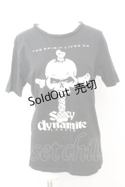 画像1: SEXY DYNAMITE LONDON / クロススカルTシャツ S ブラック O-25-09-25-1034-PU-TS-YM-ZT318
