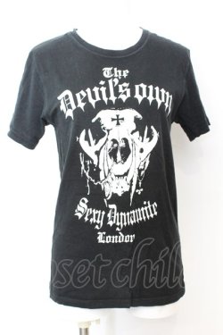 画像1: SEXY DYNAMITE LONDON / アニマルスカルTシャツ  ブラック O-25-09-25-1035-PU-TS-YM-OS
