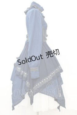 画像4: OZZ ANGELO / 薔薇刺繍ナポレオンワンピース  ネイビー O-25-09-25-1039-OO-OP-IG-OS