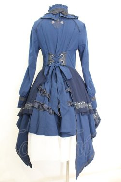 画像5: OZZ ANGELO / 薔薇刺繍ナポレオンワンピース  ネイビー O-25-09-25-1039-OO-OP-IG-OS