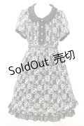 axes femme / シルエット柄ワンピース  クロ O-25-09-25-1040-AX-OP-IG-OS
