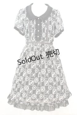 画像1: axes femme / シルエット柄ワンピース  クロ O-25-09-25-1040-AX-OP-IG-OS