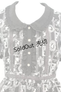 画像2: axes femme / シルエット柄ワンピース  クロ O-25-09-25-1040-AX-OP-IG-OS