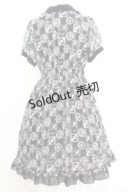 画像3: axes femme / シルエット柄ワンピース  クロ O-25-09-25-1040-AX-OP-IG-OS