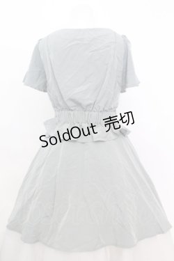 画像3: axes femme / レイヤード風フレアワンピース  グリーン系 O-25-09-25-1041-AX-OP-IG-ZT327