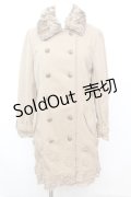 axes femme / ファーカラー付きスプリングコート M ベージュ O-25-09-25-1005-AX-CO-IG-OS