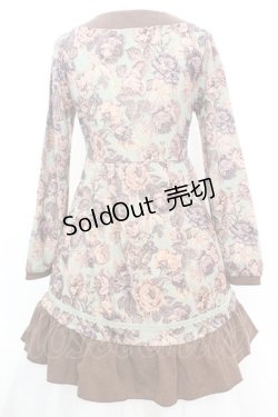 画像3: axes femme / ゴブラン風プリントワンピース M グリーン×ブラウン O-25-09-25-1042-AX-OP-IG-OS