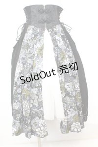 Qutie Frash / 和柄プリーツコルセット  ブラック O-25-09-25-1045-QU-TO-OW-OS