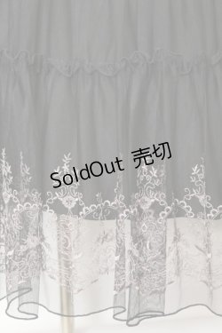 画像2: axes femme / 裾刺繍チュールティアードスカート M クロ O-25-09-25-1047-AX-SK-OW-OS