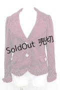 axes femme / テーラードカラージャケット M ワイン O-25-09-25-1006-AX-JA-IG-OS